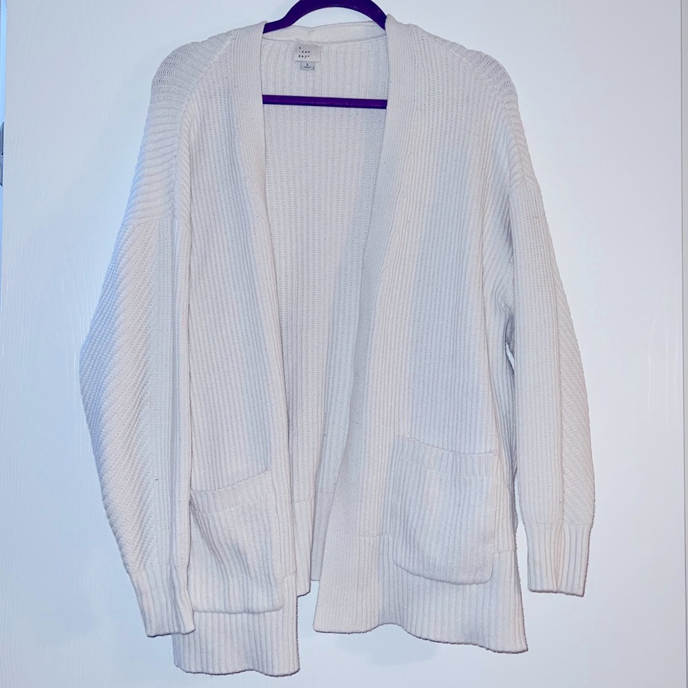 Long White Cardigan
